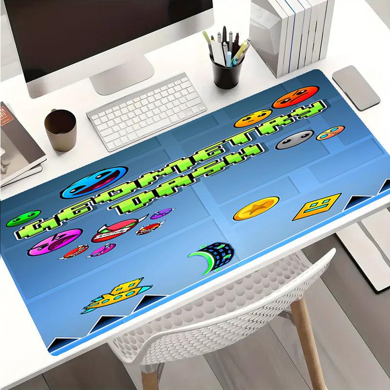 Geometry Dash Mouse Pad - Non-Slip Rubber Base, Smooth Surface for Work,Gaming,Office,And Home Use, Desk Mouse Pad