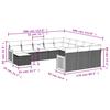 12 Piece Garden Sofa Set with Cushions Gray Poly Rattan