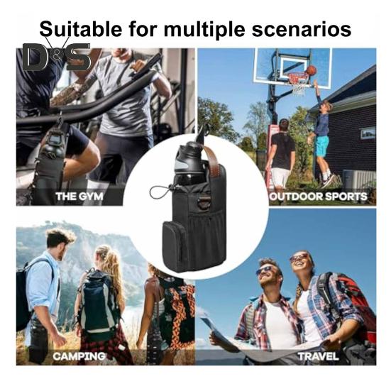 Geantă magnetică de sală, geantă de mână, suport pentru sticle de apă, cu buzunare pentru telefon și curea de umăr, husă magnetică pentru sticle, pentru sală, călătorii, muncă, sport