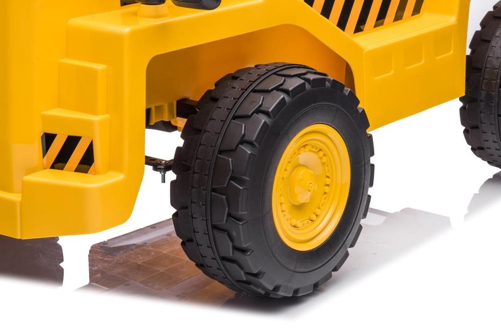 Battery Powered Ride-On Toy Tipper Electric Drive Cat Yellow Sun Baby