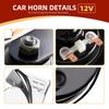 12V Copper Coil Double Horn 120dB Loud for Nissan ATV Motorcycle - Dual Tone Snail Horn Waterproof Car Truck Van EV