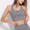 Plus Size Shockproof Sports Bra for High-Intensity Yoga & Running - Women's Front Zipper Fitness Vest