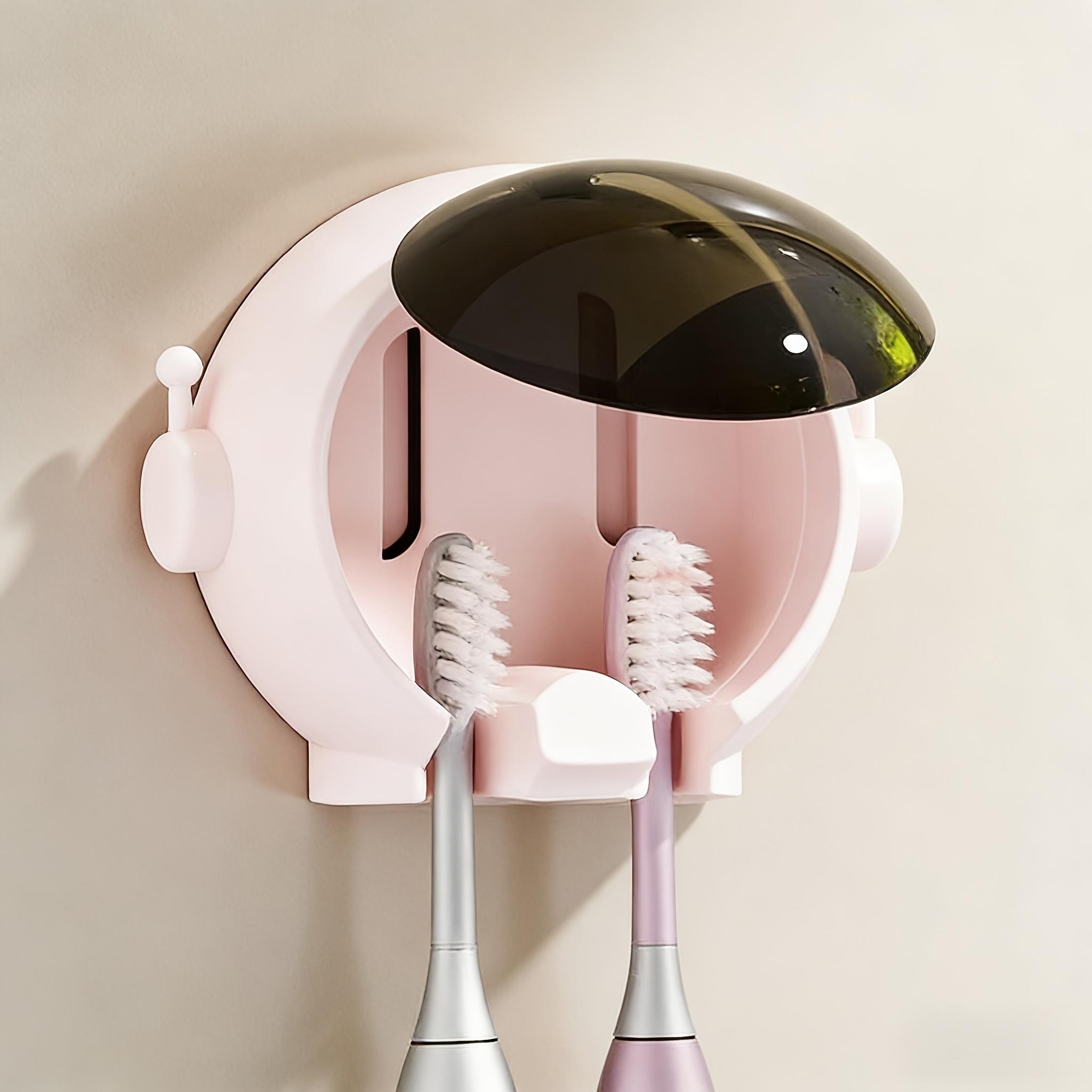 

1Pc Cartoon Toothbrush Holder, Wall Mounted Bathroom Storage Rack, No Drill Adhesive for Electric Toothbrush