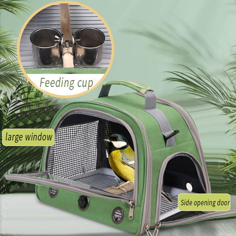 New Breathable Portable Parrot Travel Bag Comfortable with Tray Parrot Carrier Bag Large Capacity Bird Backpack Pet Supplies