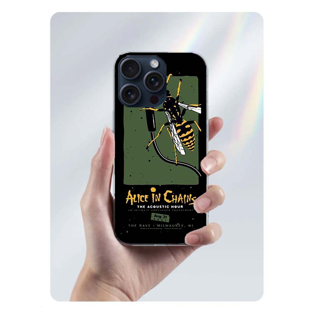 

Rock Band Alice In Chains Clear Phone Case For Iphone 17 Air 16 Pro Max 15 Pro 14 Plus 17E 16E 11 13 12 Mini Cover Cases Fundas iPhone 16 Pro