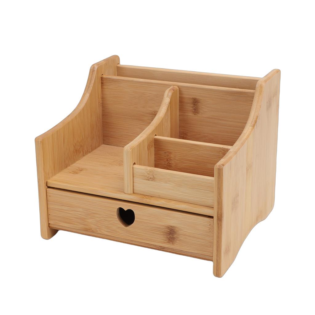 Desk Organizer Multifunctional Tabletop Storage Box with Drawer for Office Home Decor