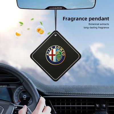 PRTZU1 Car Perfume Pendant Air Freshener Hanging For 156 159 147 4C 8C 166 Giulia Giulietta Mito Stelvio Spider GT Tonale