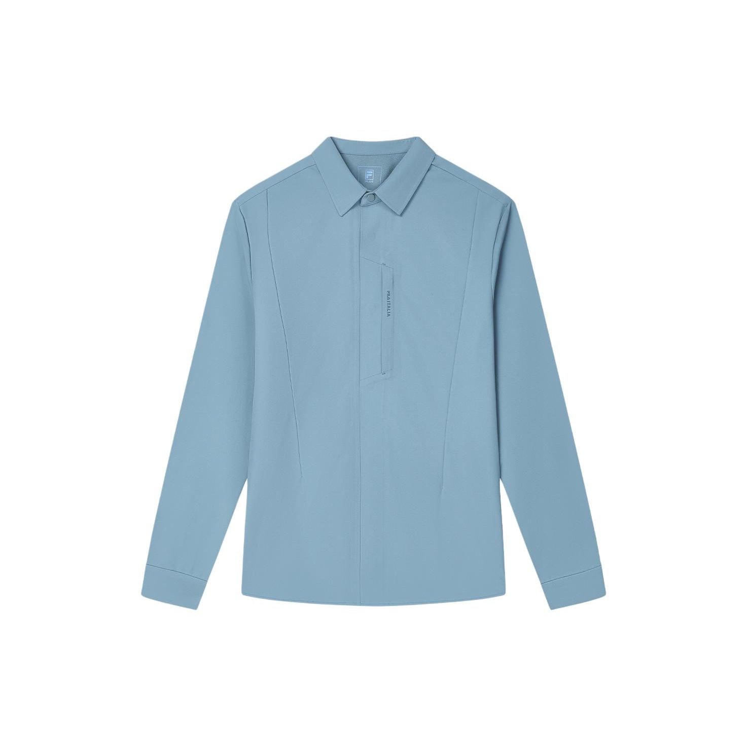 

Fila Однотонная повседневная тканая рубашка с длинным рукавом для мужчин, мечтательно-голубая F11M412403F-BU M