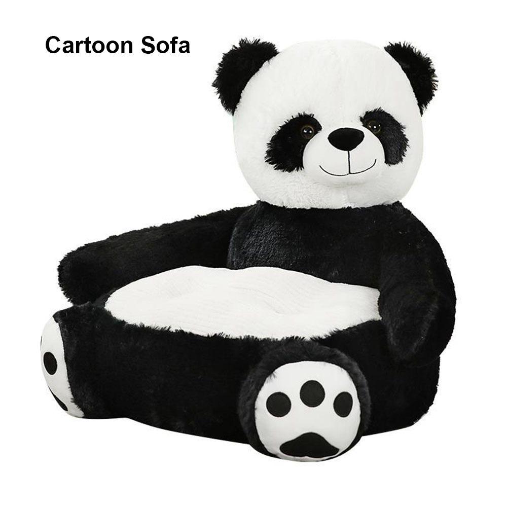 Small Panda Cartoon Sofa Chair Soft Cartoon Lazy Sofa Cover  For Boys and Girls