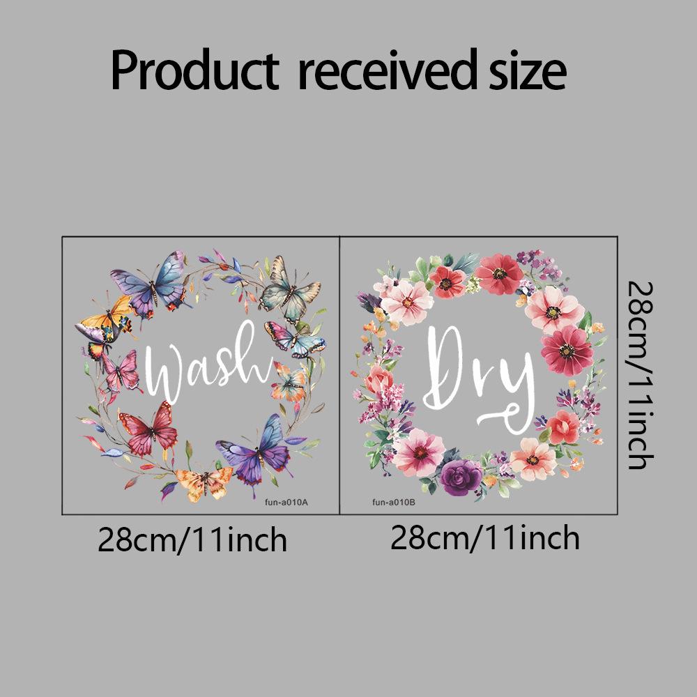 

Гирлянда Стирка Сушка Слоган Стиральная Машина Украшения Дома Декоративные Наклейки 28*28cm*2pcs/fun-a010