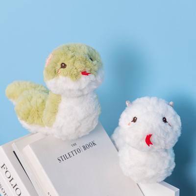 Year of The Snake Mascot Snake Curly Doll Small Tile Cute Little Green White Snake Plush Doll Children's Funny Gift