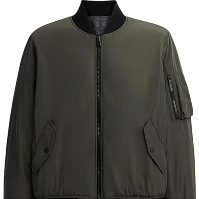 Coach FW24 Knitted Ribbed Reversible Jacket Men Jacket Charcoal-Gray CT734-TQE