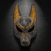 Dress Up Props Wolf Crystal Mask Luxury Design Halloween Mask Fashion Rhinestone Mask  Halloween