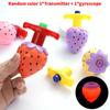 Luminous Plastic Strawberry Gyroscope Set For Kids Outdoor Toys Durable Gift