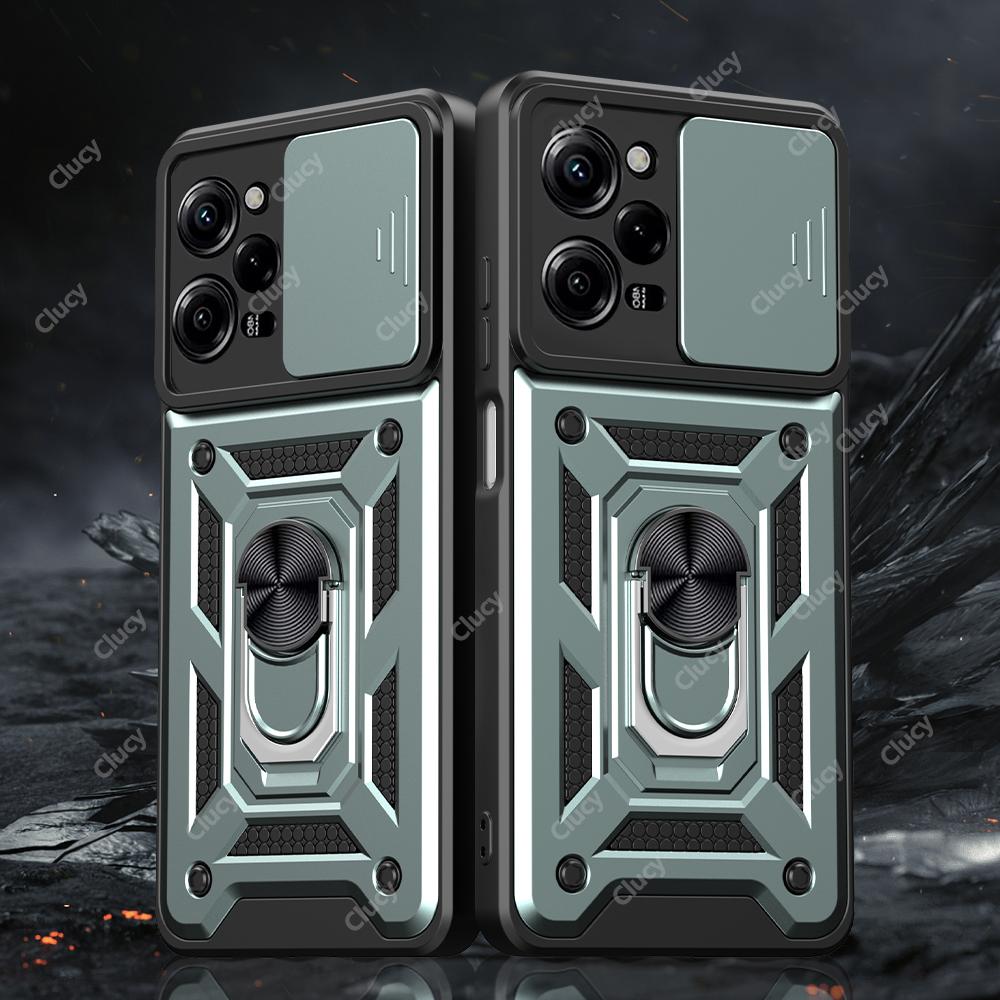For Redmi Note12 13 Pro Plus Camera Shockproof Armor Case For Redmi Note 13 12 Pro 4G 5G Car Magnetic Holder Ring Protect Cover