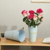 Deep Bucket Vase Galvanized Iron Flower Bucket with Rope Handles Retro Farmhouse Vase for Home Flower Arrangement