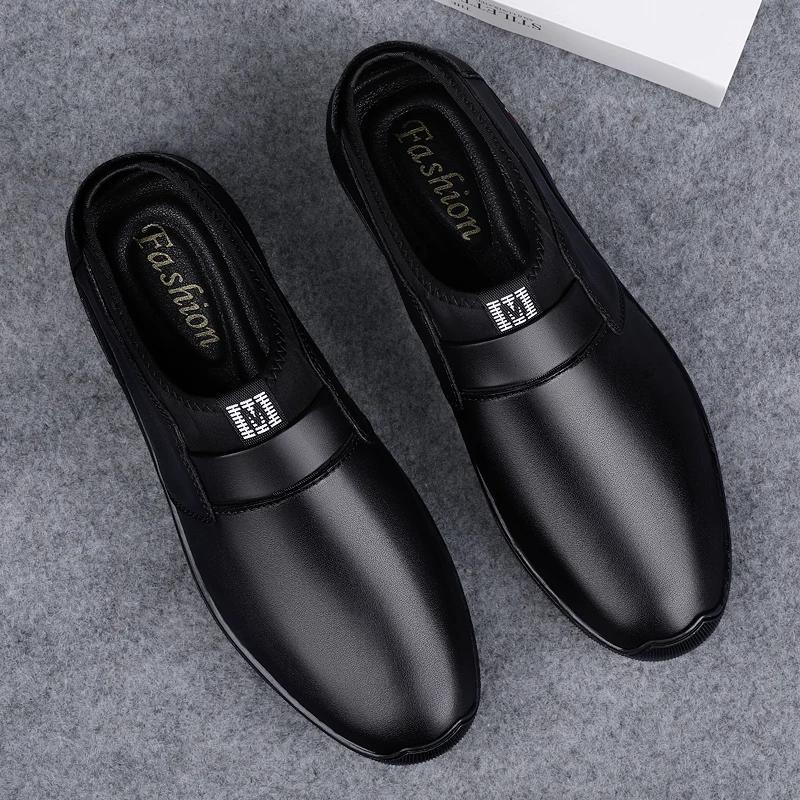 Luxury Genuine Leather Men Loafers Brown Genuine Leather Penny Loafers Man Adult Office Career Mens Shoes Sneakers Driving Shoes