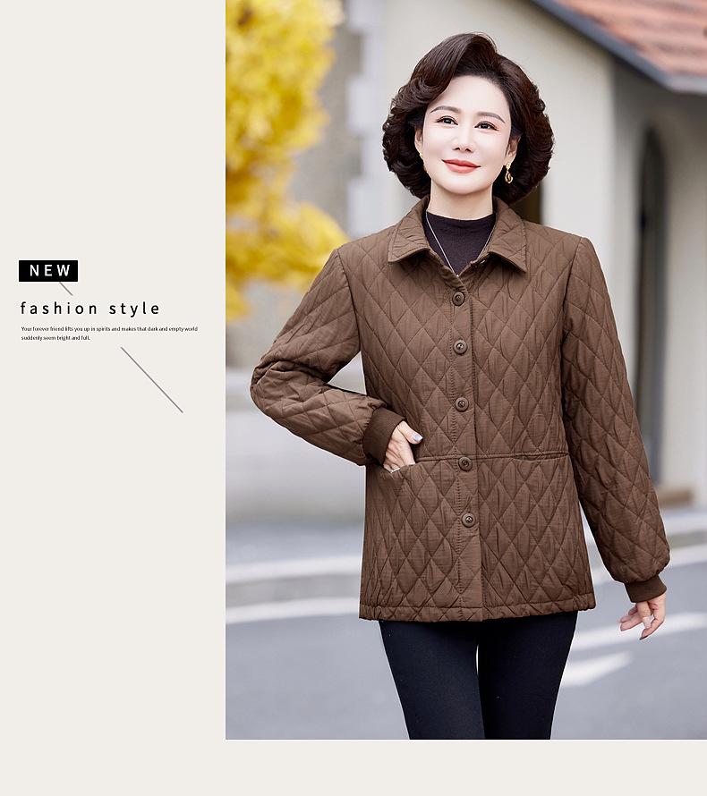 Autumn/Winter 2025: Thickened Cotton-Padded Jacket for Middle-Aged & Elderly Women