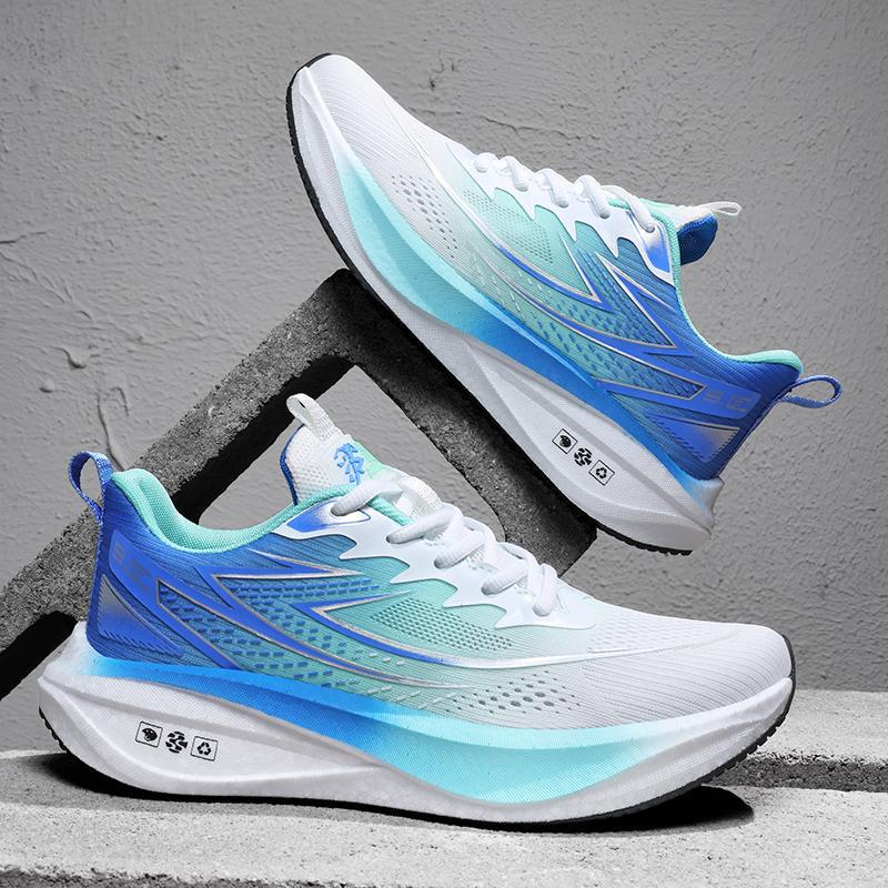 

Unisex Carbon Plate Running Shoes - Breathable, Shock-Absorbent, Anti-Slip, Perfect for Back to School or Marathon. 42 синий/белый