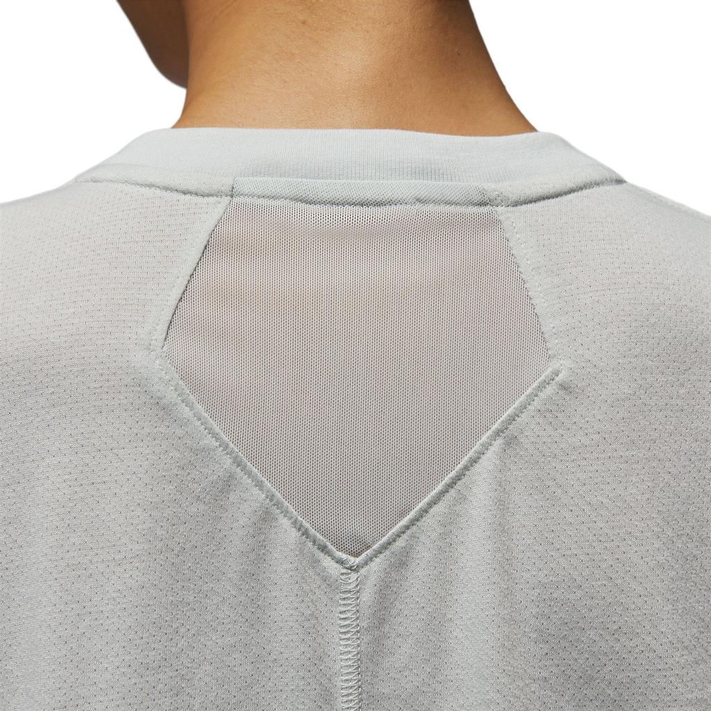 Jordan Sport T Shirts Women's Light Silver/White Crew Neck Moderate Straight Fit FN5117-034