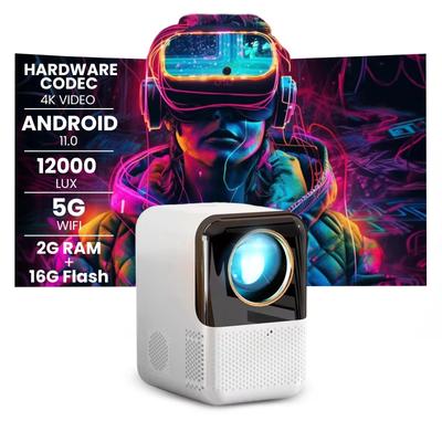 X10 mini Projektör 4K LED HD Projektör Ev Sineması Projektörü Taşınabilir projektör 1280*720p Android 10.0 BT5.1 260 lümen 4k 55W