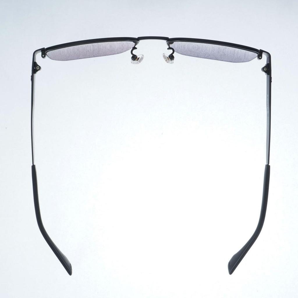 POLICE Polarized Sunglasses for Men SPLT66J 531P 57 size Japan Model Titanium Square