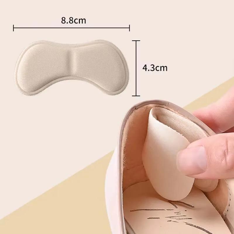 4 Pairs Heel Insoles Pads Patch Pain Relief Anti-wear Cushion Feet Care Heel Protector Adhesive Back Sticker Shoes Insert Insole
