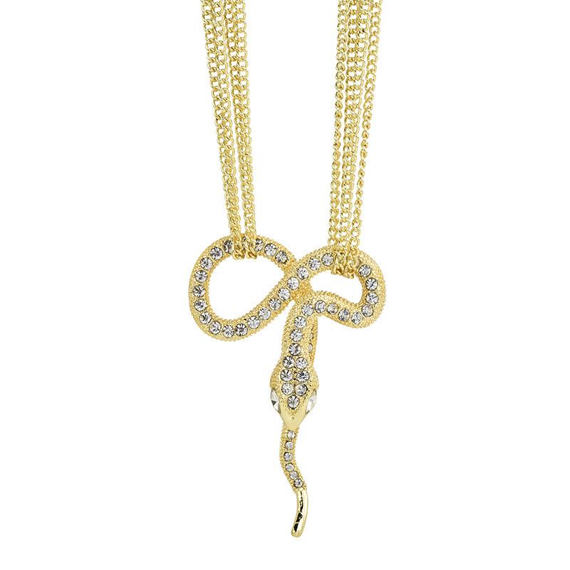 Unique Stylish Snake Design Necklace In Gold And Silver For Trendy Unisex Jewelry Lovers