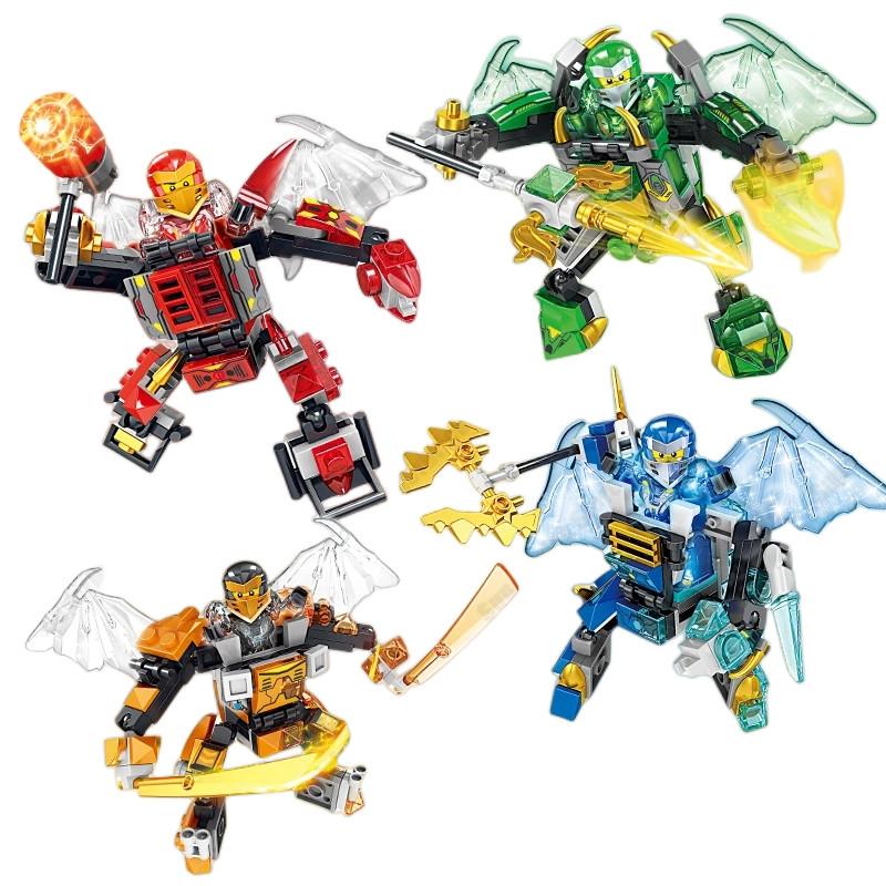 Ninja Dragon Building Blocks Mini Compatible Figures Bricks Kit Classic Movie Model Kids Toys Boys For Children