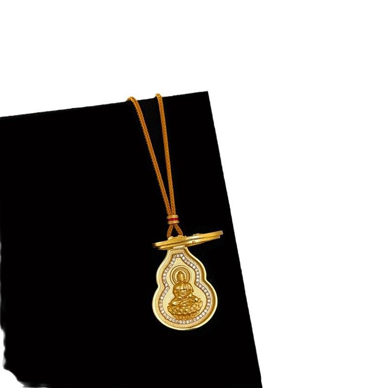 High Version Guanyin God Of Wealth Fulu Compass Woven Rope Necklace Women'S Ancient Law Light Luxury Fashion Versatile Neck Chain Sweater Chain