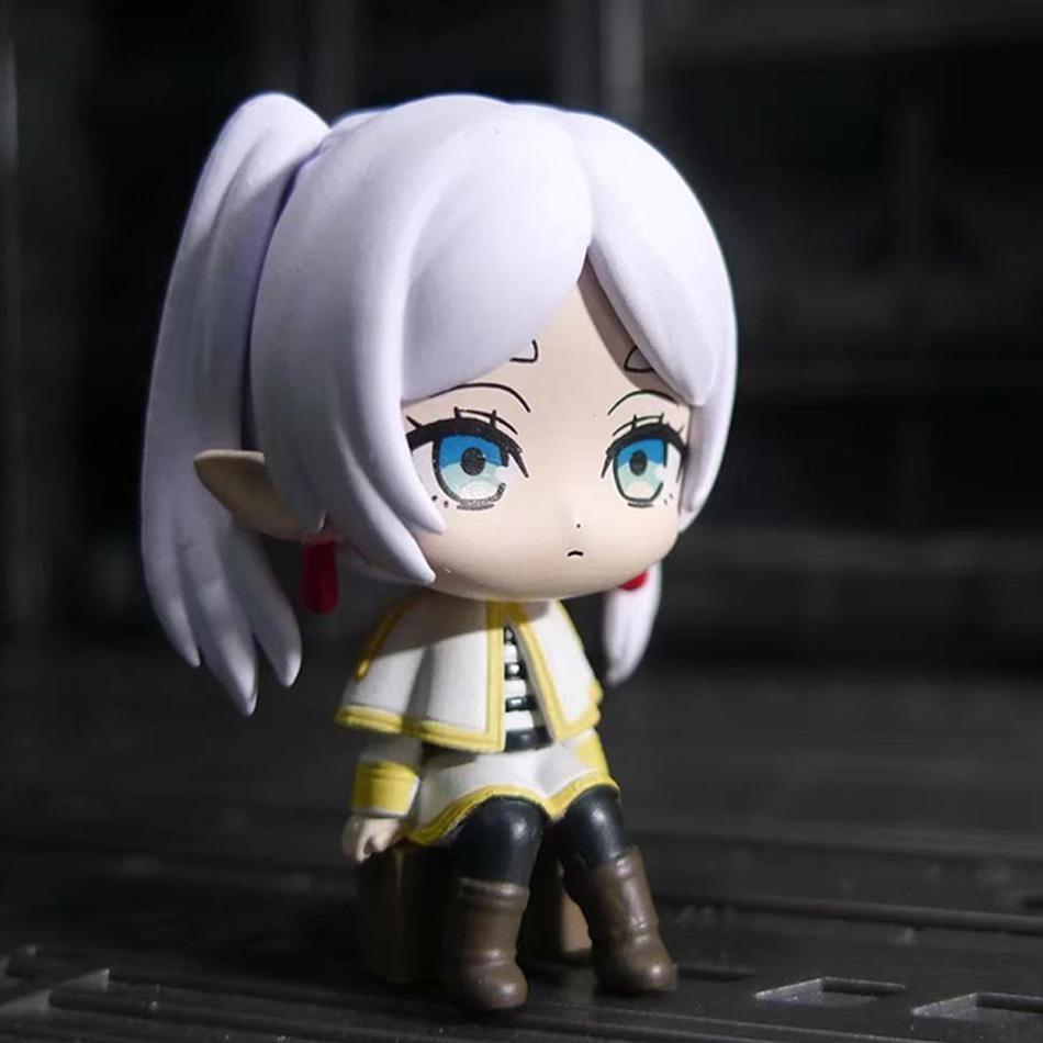 4pcs Frieren: Beyond Journey's End Anime Figure Sitting Fern Action Figures Frieren Noodle Stopper Figure Collection Model Toys