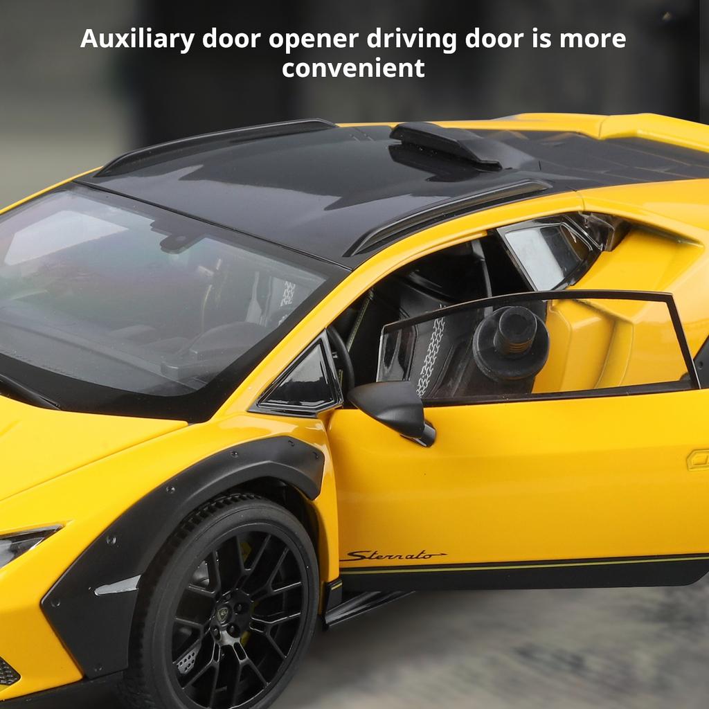 2026 Nové 1:18 Lamborghini Huracán Sterrato Super Auto Nádherný zliatinový model auta Darček k narodeninám Dekorácia na stôl a zberateľská simulačná hračka