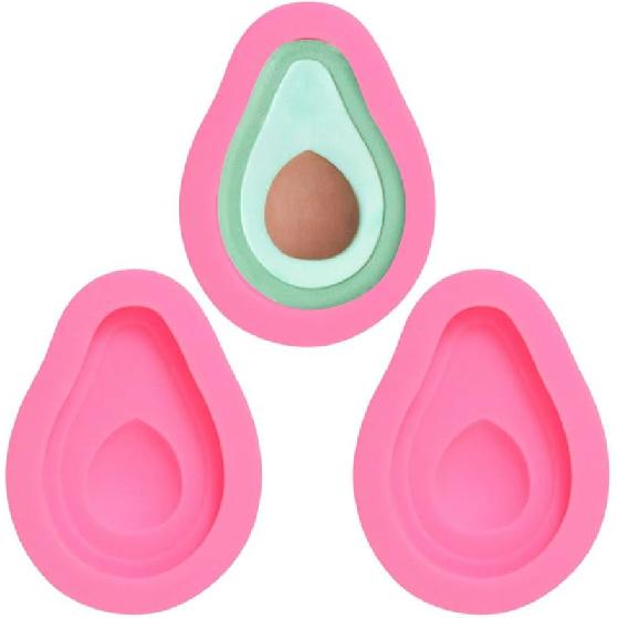 3 Pieces Strawberry Silicone Mold for Chocolate Candy Cake decoration Fruit Strawberry Shape Baking Mould Handmade DIY Candle Soap Making Mold розовый