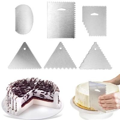 Stainless Steel Cake Spatula 4-Sided Buttercream Spatula Cake Modeling Tools Cake Scraper Fondant