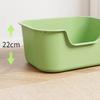 Semi-Enclosed Large Detachable Plastic Cat Litter Box