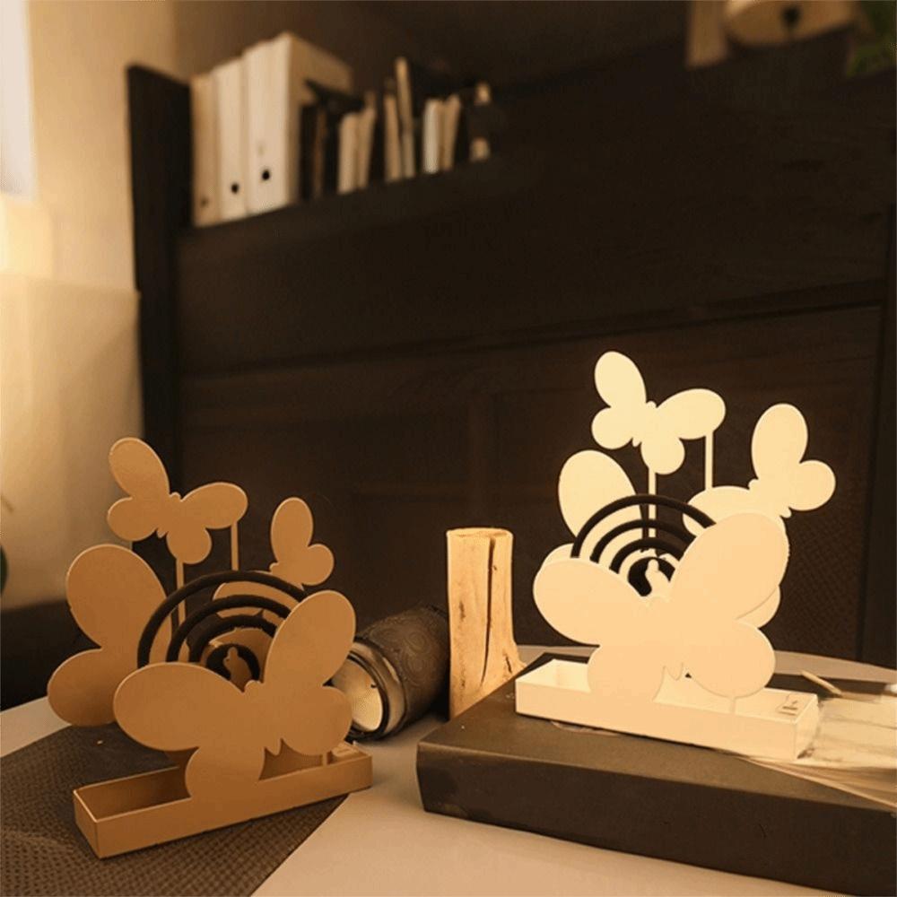 Stable Butterfly Mosquito Coil Holder with Tray Mosquito Coil Rack Plate  Home Decor
