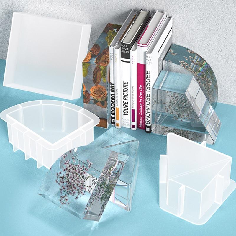 DIY Craft Resin Silicone Mold Bookend Casting Molding Template for Art Tabletop Decoration House Accs Gift Making Tool