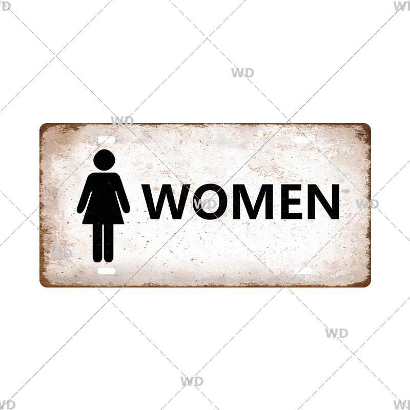 Smile WIFI Toile Caution License Plate Store Wall Decor Restrooms Tin Sign Vintage Road Guide Metal Sign Painting Plaques Poster