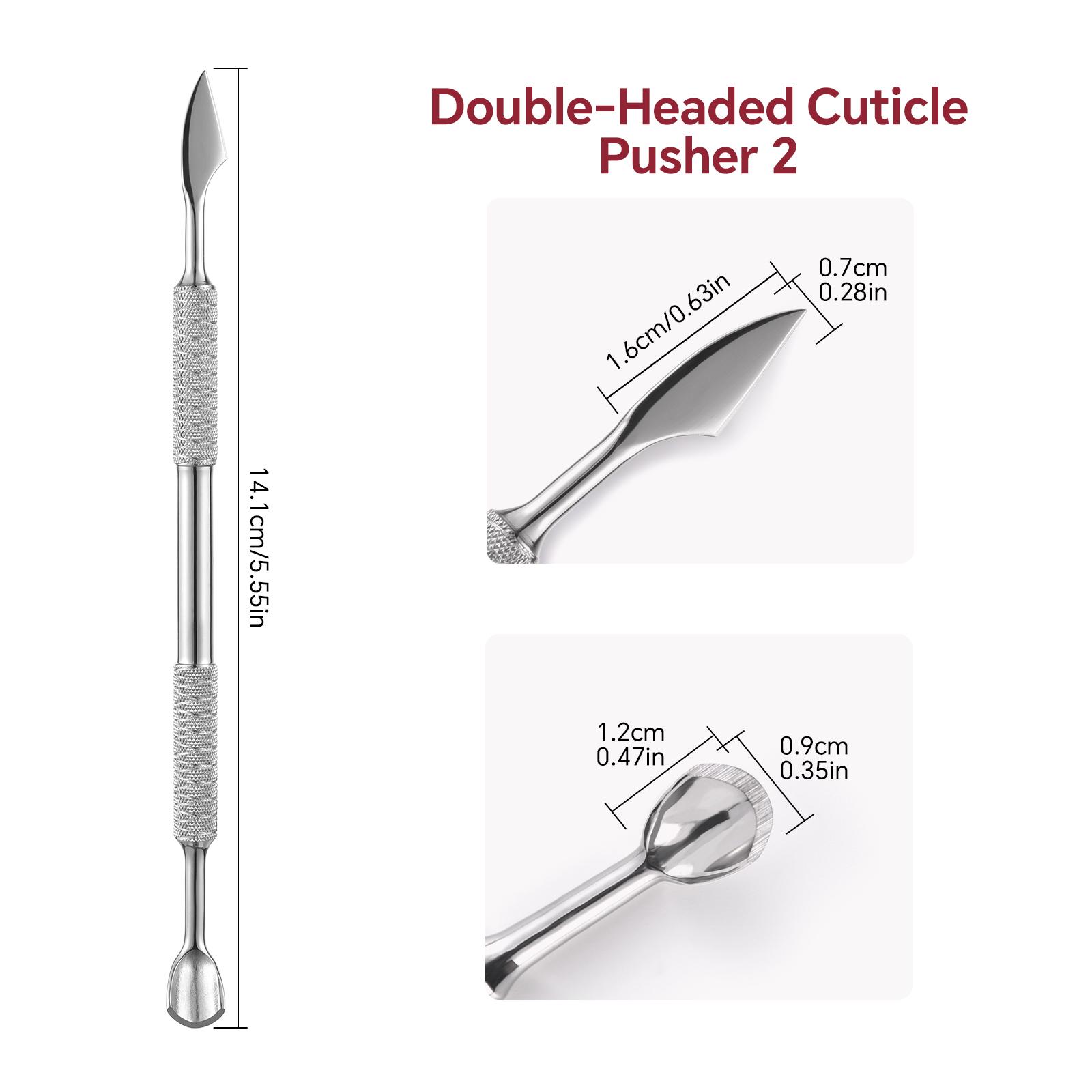 

Двусторонний Толкатель для кутикулы из нержавеющей стали, 1 шт., средство для удаления омертвевшей кожи для педикюра, маникюра, очиститель для ногтей, инструмент для ухода