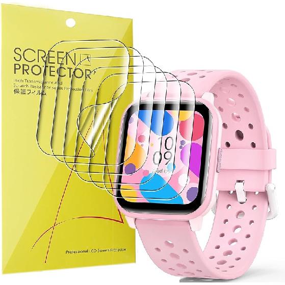 Compatible for HENGTO H69 Kids Smart Watch Screen Protector, [6 Pack] Premium High Definition Ultra HD Film Compatible with HENGTO H69 Kids Smart 6 pack