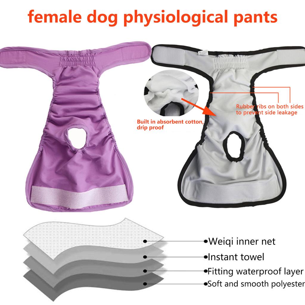 Pet Physiological Pants Reusable Bitches Dog Diapers Super Absorbent Diapers For Dogs Dog Diapers Thermal Underpants For Dogs Dog Diapers