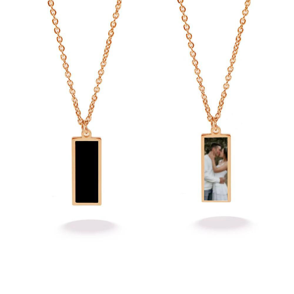 Heat-Sensitive Color-Changing Stainless Steel Couple Necklace розового золота