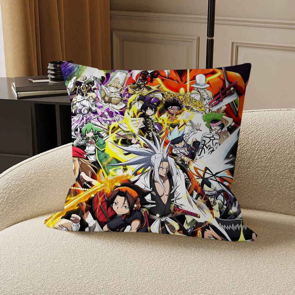 Anime Shaman-King Cushion Cover Inches Farmhouse Decor Home Throw Pillow Covers for Couch Decorations