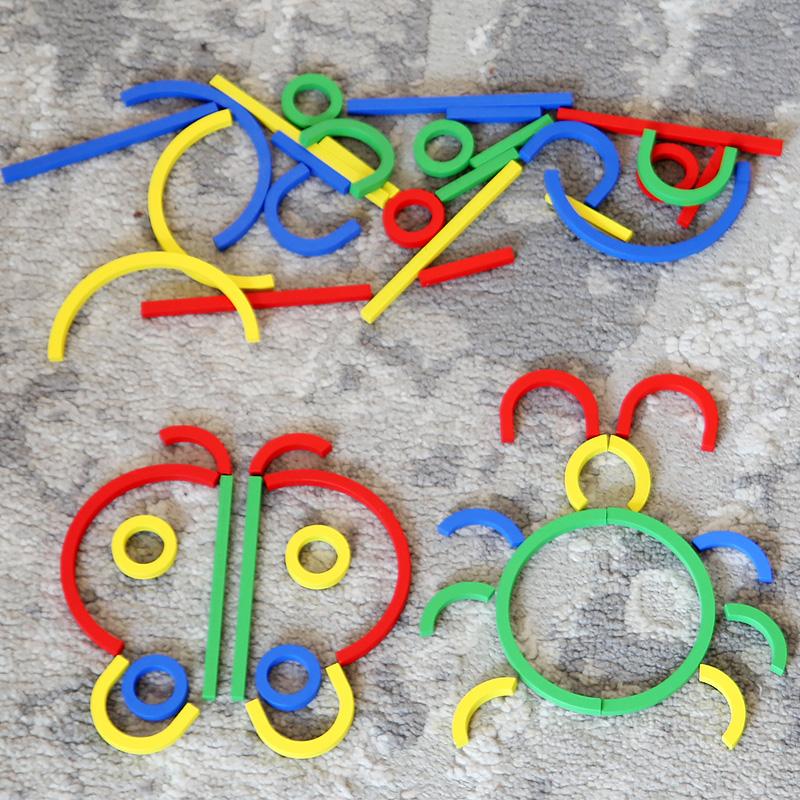 Good Quality Wooden Creative Sticks And Rings Puzzle Intelligence Game Montessori Early Childhood Educational Toys For Kids Gift