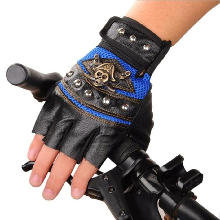 Punk Motorcycle Gloves Half Finger Wear-resistant Flexible Dexterous Gloves