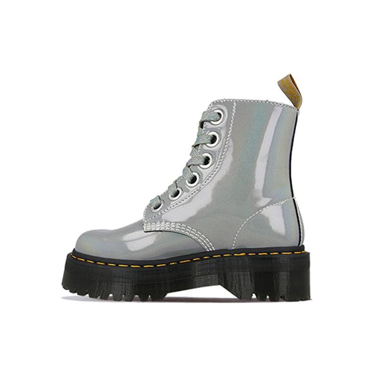 Dr. Martens Molly Comfortable Versatile Short Boots Women boots Silver 26227040