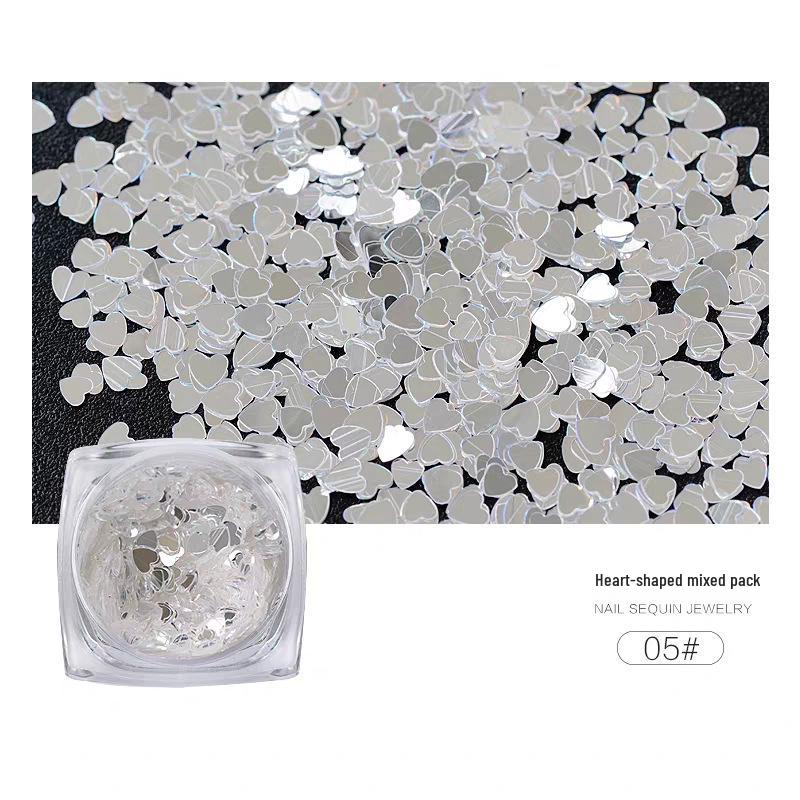 Silver White Mirror Nail Art Sequins - Brilliant, Shining, and Beautiful Nail Decorations.