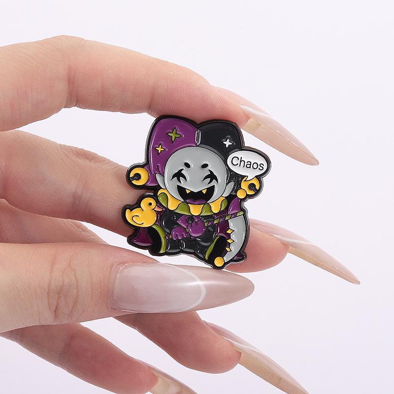 Anime Clown Doll Enamel Pins Custom Anime Characters Brooches Lapel Badges Clothes Punk Gothic Jewelry Gift for Friends