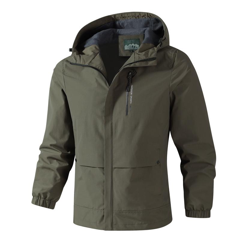 

Men s Zip Long Sleeve Cardigan Hooded Casual Work Jacket Fashion Top XXL армія зелений колір