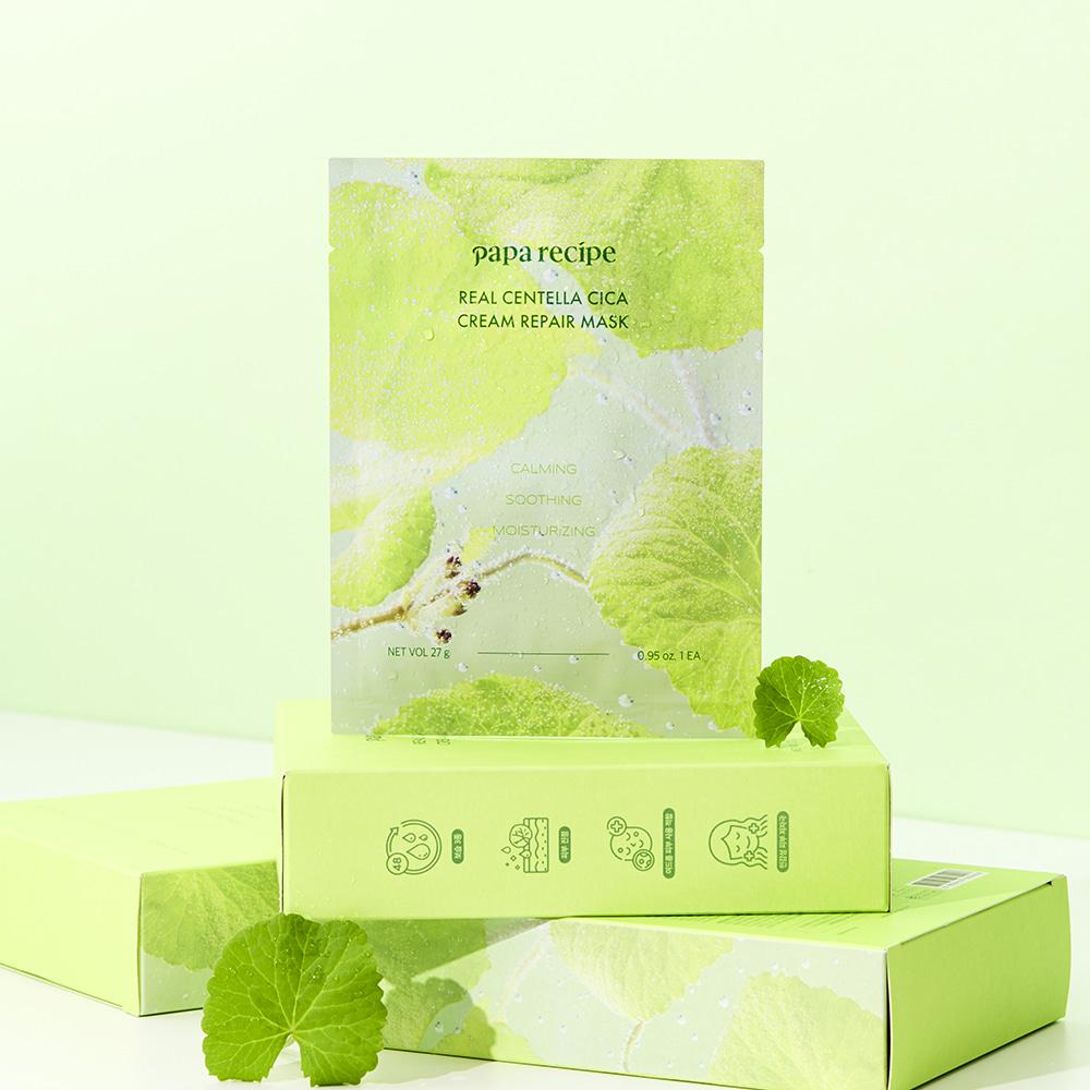 PAPA RECIPE Real Centella Cica Cream Repair Mask 10 Sheets